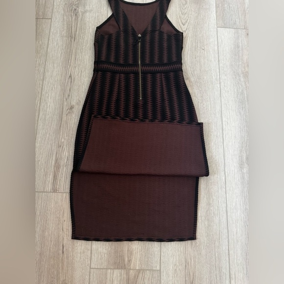 Maeve by Anthropologie Black and Brown Asymmetrical Halter Sheath Dress - Picture 7 of 9